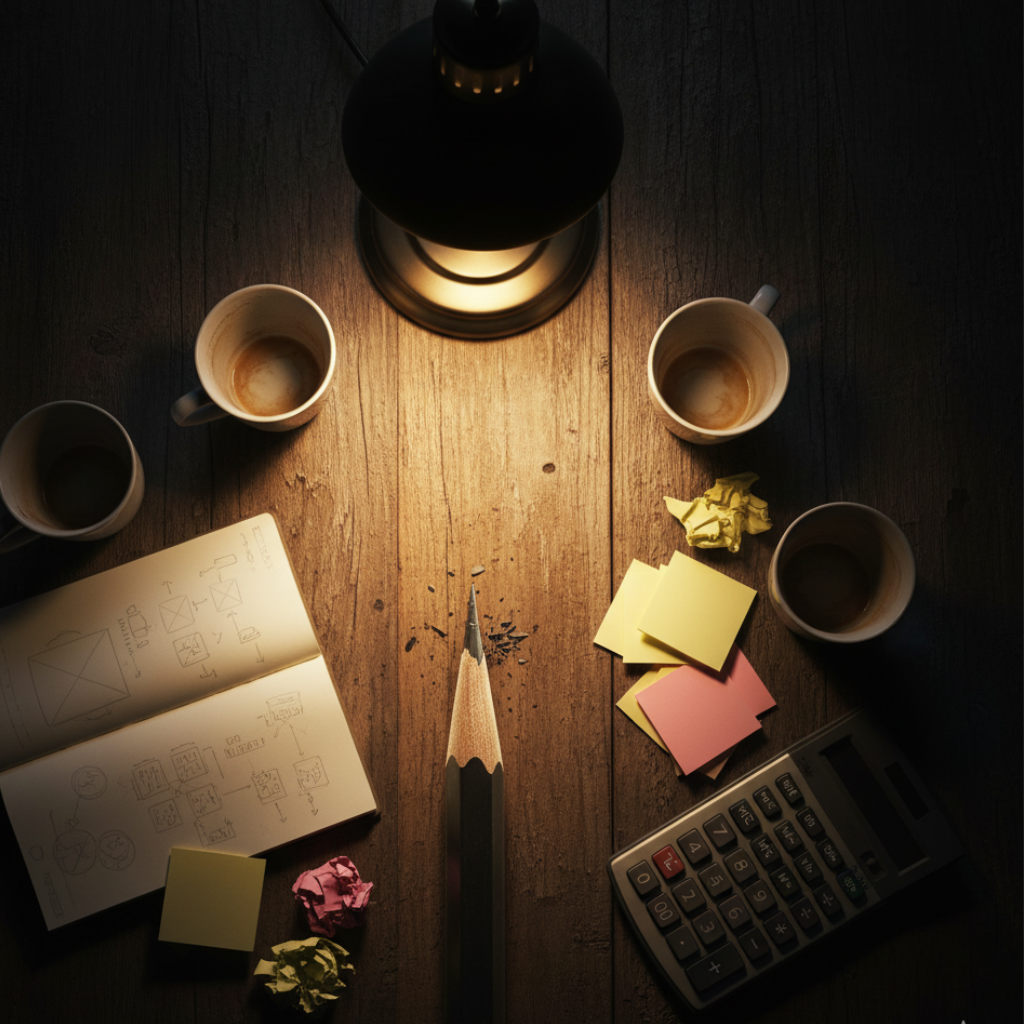 Ilustración abstracta del caos empresarial