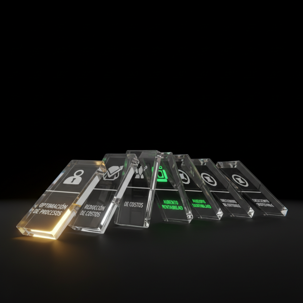 Fichas de dominó cayendo